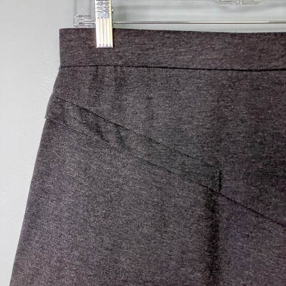 prAna Leah Asymmetrical Ruffle Wool Blend Dark Heathered Gray Mini Skirt Size S - Picture 8 of 14